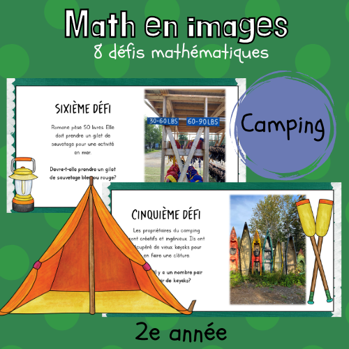 Maths par l'image - Camping (2e)