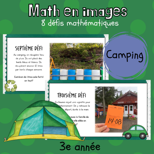 Maths par l'image - Le camping (3e)