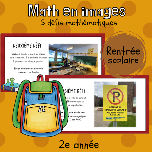 Maths par l'image - La rentrée scolaire (2e)