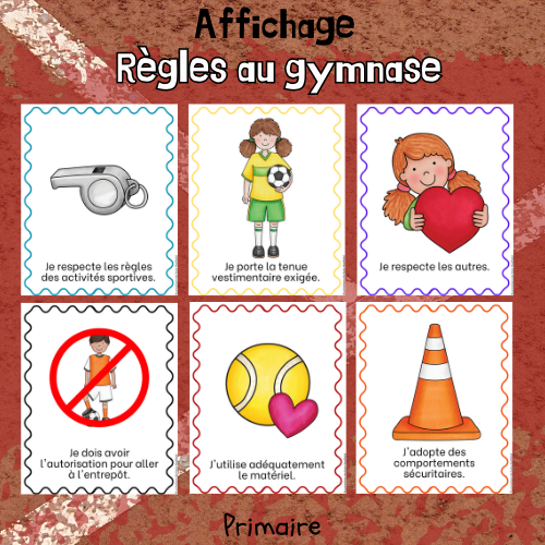 Affichage - Les règles au gymnase