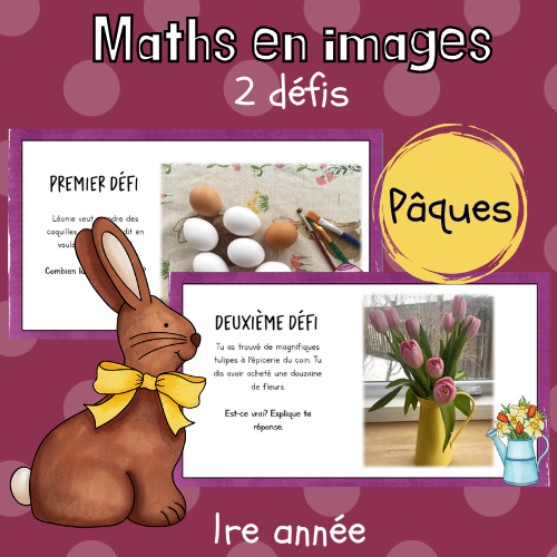 Maths par l'image - Pâques (1re)