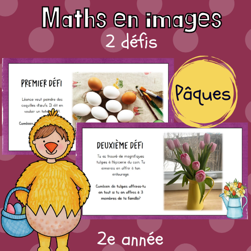 Maths par l'image - Pâques (2e)
