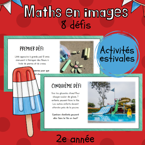Maths par l'image - Activités estivales (2e)