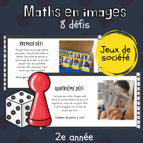 Maths par l'image - Les jeux de société (2e)