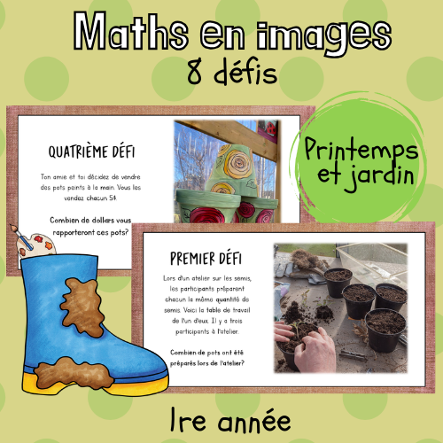 Maths par l'image - Jardinage (1re)