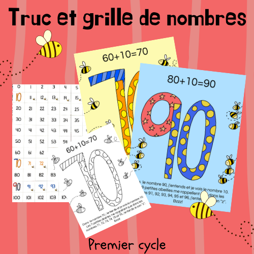 Affichage - Truc et coloriage (nombres 70 et 90)