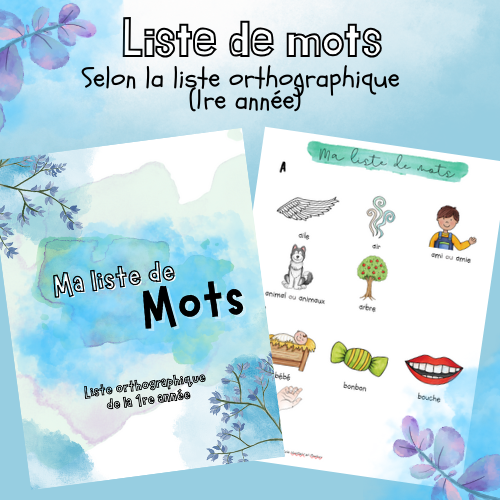 Outil de référence - Liste de mots (1re)