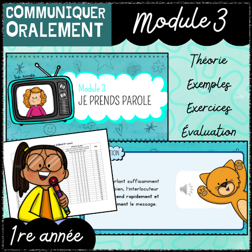 Communiquer oralement - Module 3 (1re)