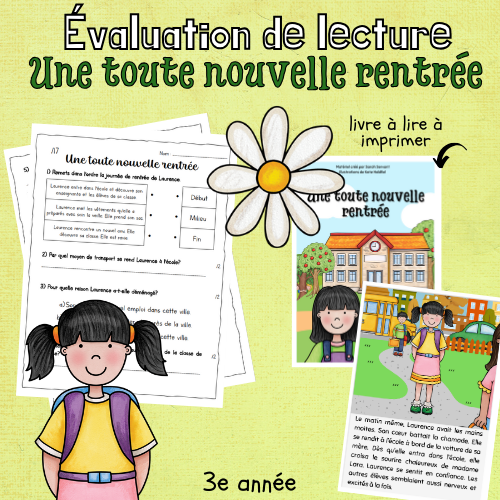 Évaluation de lecture - Une nouvelle rentrée (3e)