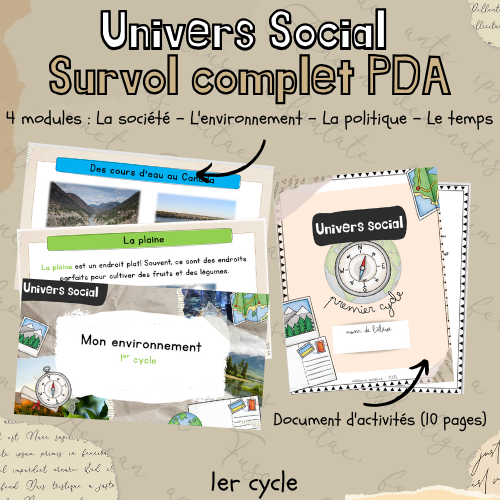 Ensemble d'activités - Univers social (1er cycle)