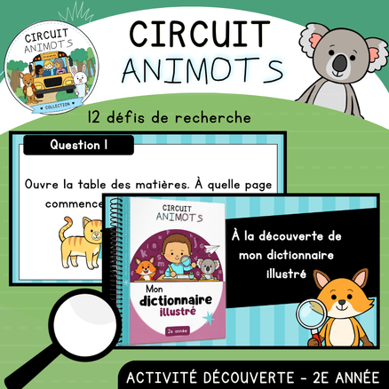 Circuit Animots - Découverte du dictionnaire illustré (2e)