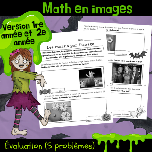 Évaluation - Maths par l'image - Halloween (1er cycle)