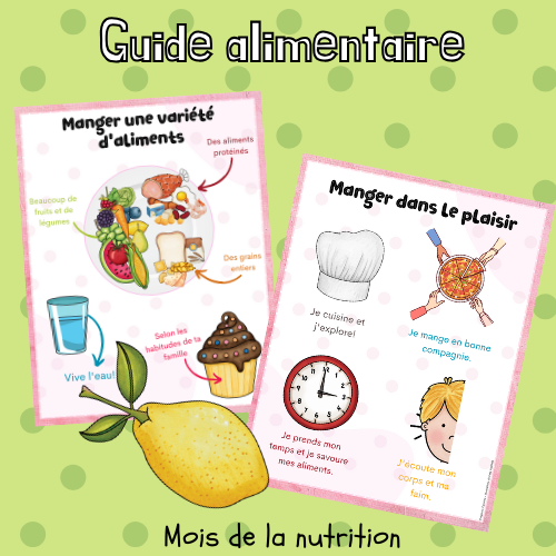 Affichage - Guide alimentaire