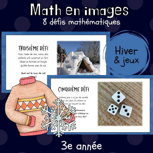 Maths par l'image - Hiver et jeux (3e)