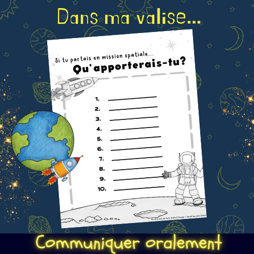 Si tu partais en mission spatiale...