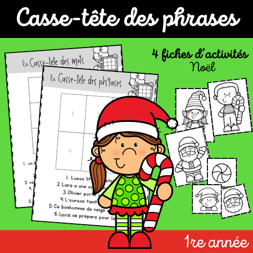 Casse-tête des phrases (1re) Noël