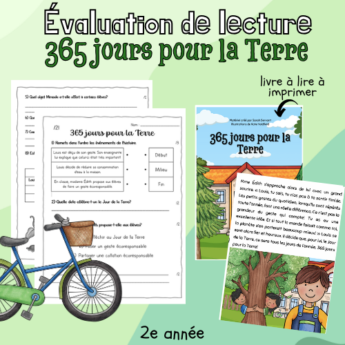 Évaluation de lecture - 365 jours pour la Terre (2e)