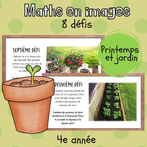 Maths par l'image - Jardinage (4e)