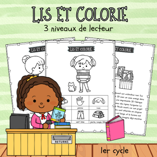 Lis et colorie (3 niveaux de lecteur) Librairie