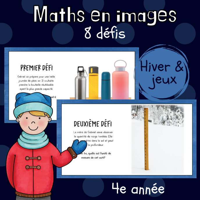 Maths par l'image - Hiver et jeux (4e)