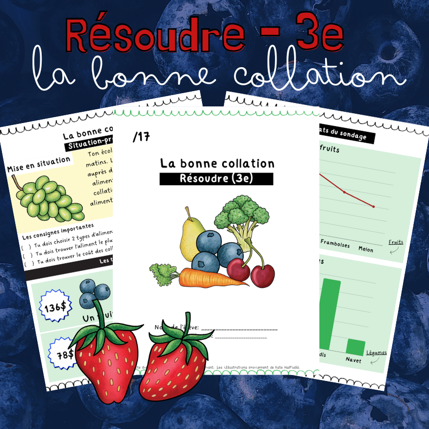 Situation-problème - La bonne collation (3e)