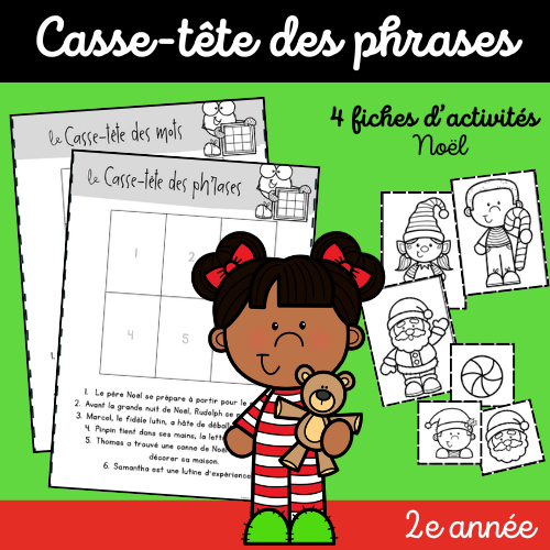 Casse-tête des phrases (2e) Noël