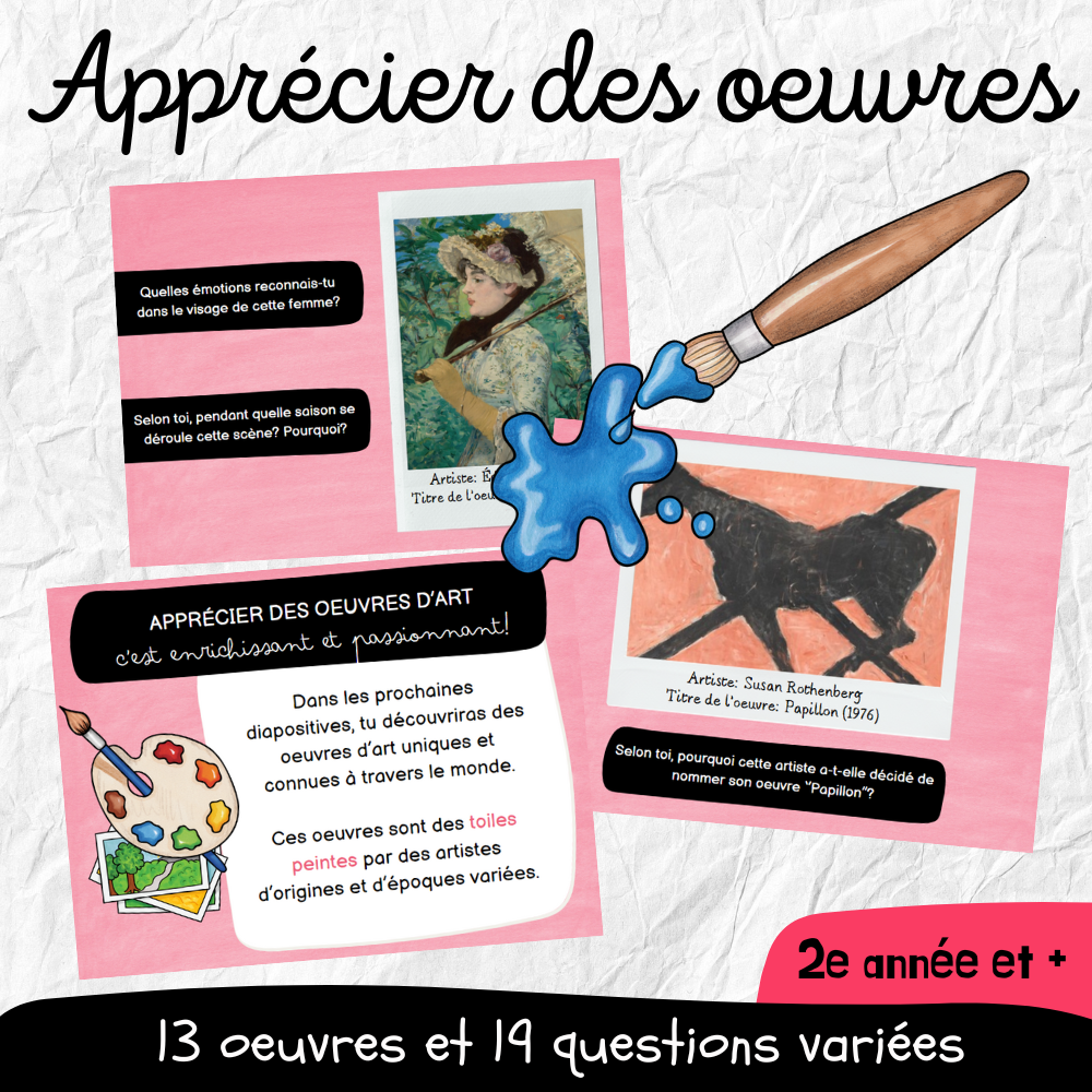 Apprécier des oeuvres (13 oeuvres)