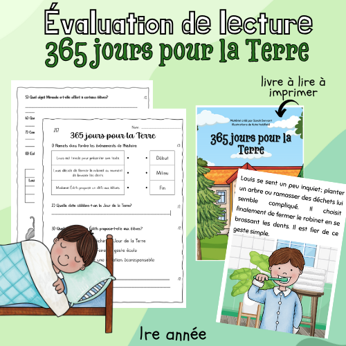 Évaluation de lecture - 365 jours pour la Terre (1re)