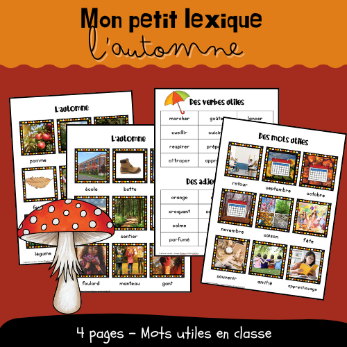 Mon petit lexique - L'automne