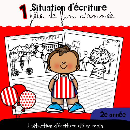 1 situation d'écriture - Fête de fin d'année (2e)