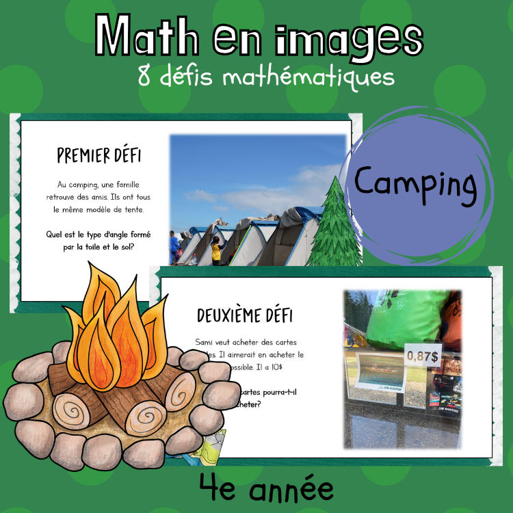 Maths par l'image - Le camping (4e)