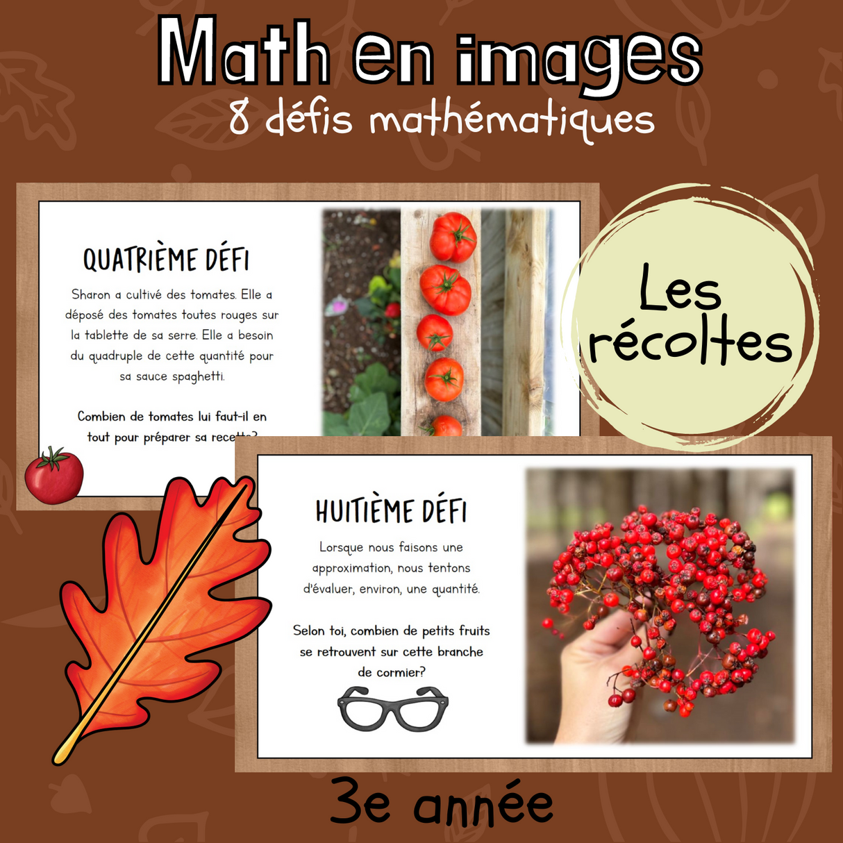 Maths par l'image - Les récoltes (3e)