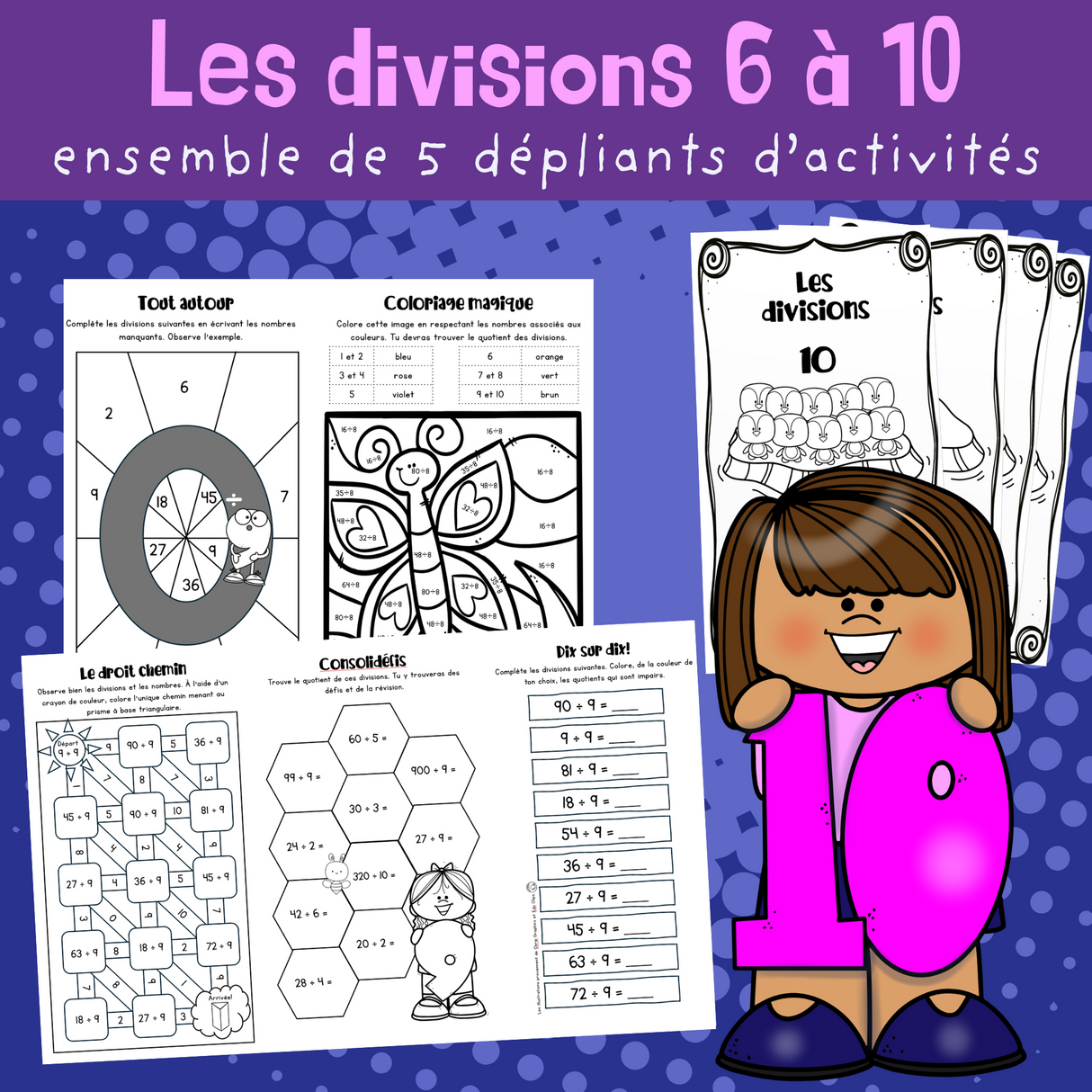 5 dépliants - Les divisions 6 à 10