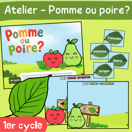 Atelier - Pomme ou poire? (1er cycle)