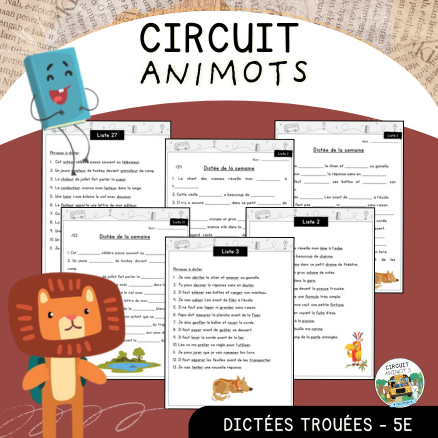 Circuit Animots - Dictées (5e)