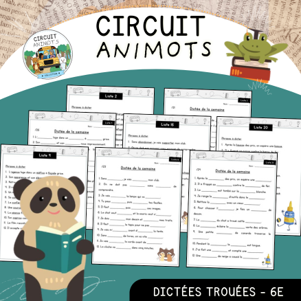 Circuit Animots - Dictées (6e)
