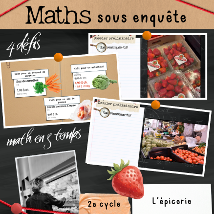 Maths en 3 temps - L'épicerie (2e cycle)