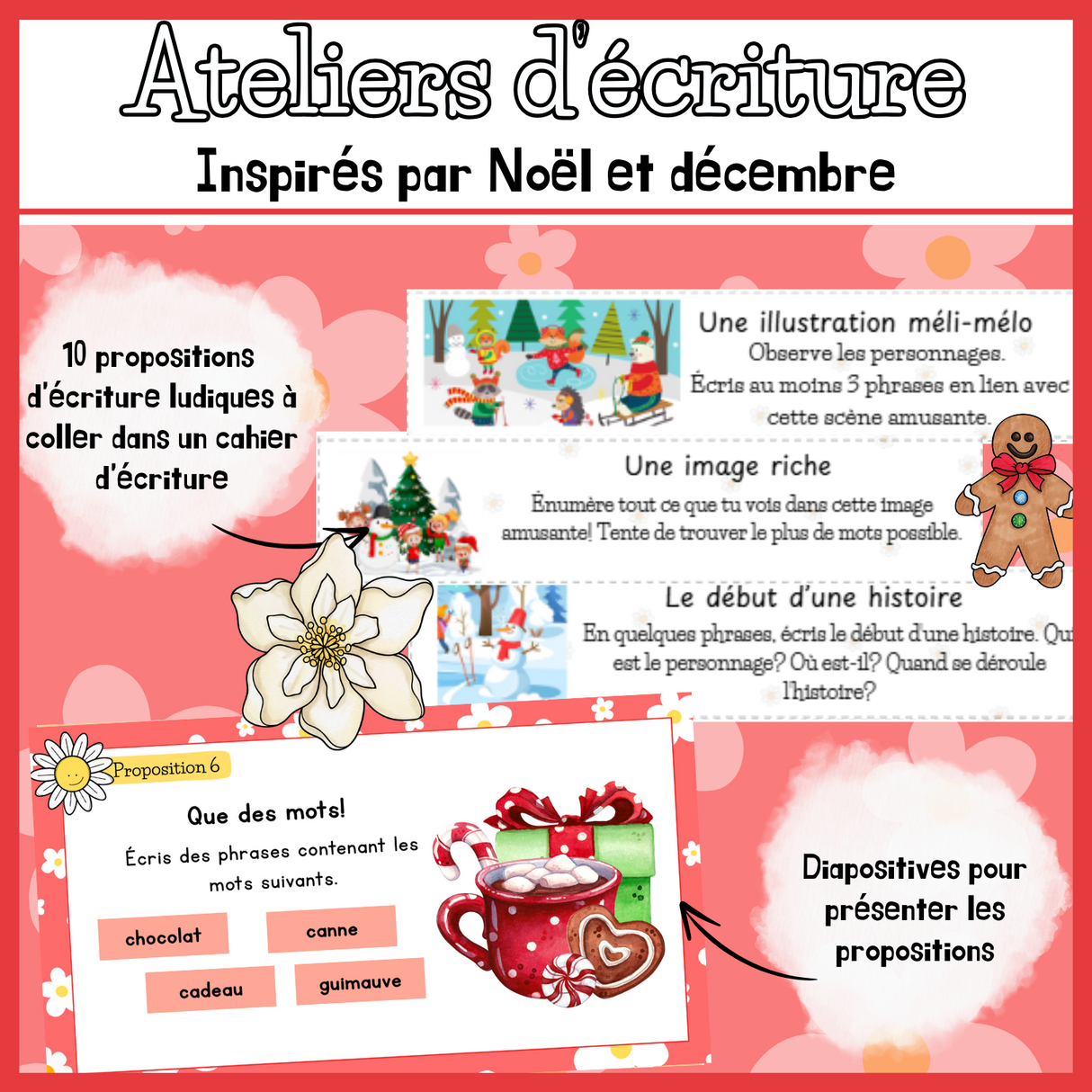 10 Propositions d'écriture - Noël (décembre)