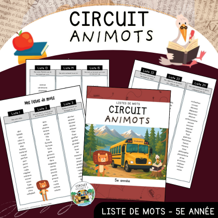 Circuit Animots - Liste de mots (5e)