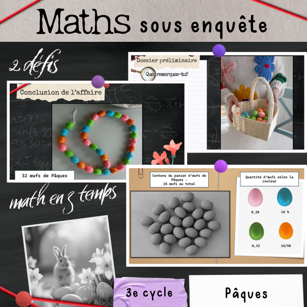 Maths en 3 temps -Pâques (3e cycle)