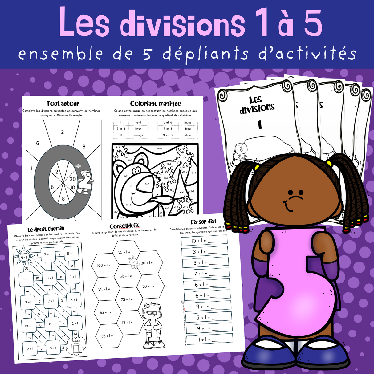 5 dépliants - Les divisions 1 à 5