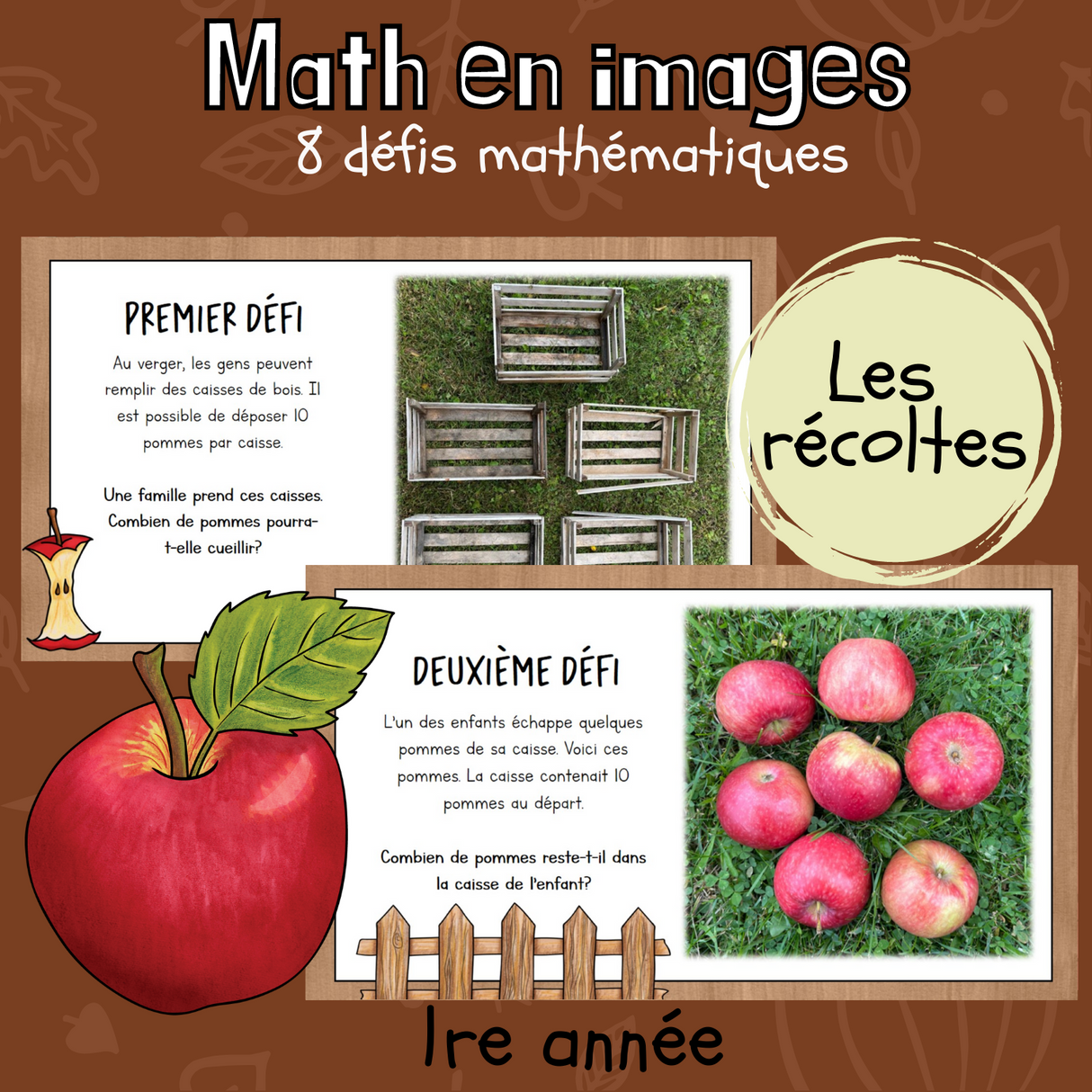 Maths par l'image - Les récoltes (1re)