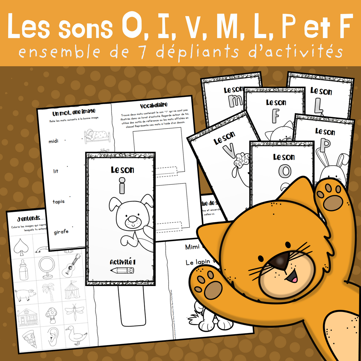 7 dépliants - Les sons (i, m, p, v, f, o et l)