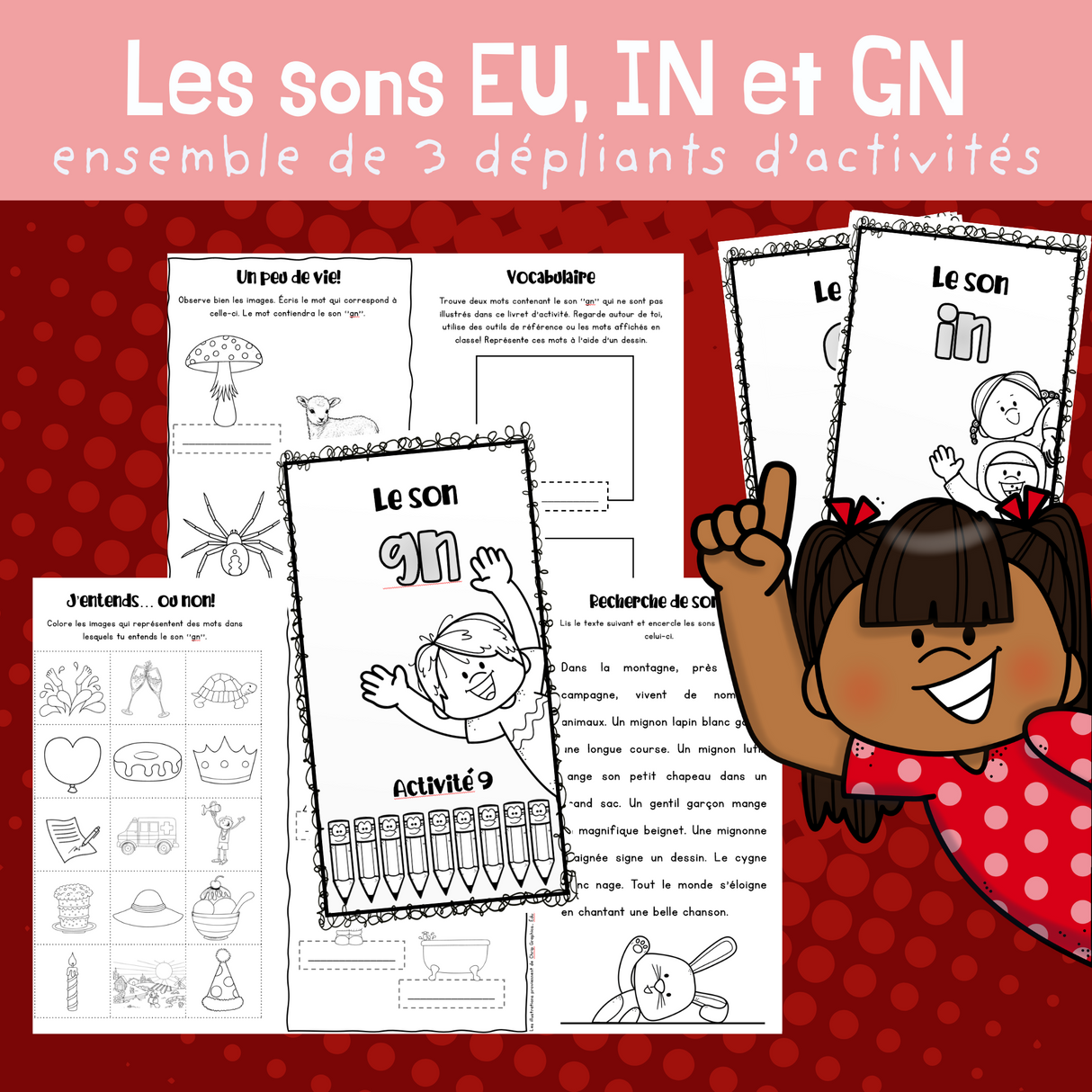 3 dépliants - Les sons (in, eu, gn)