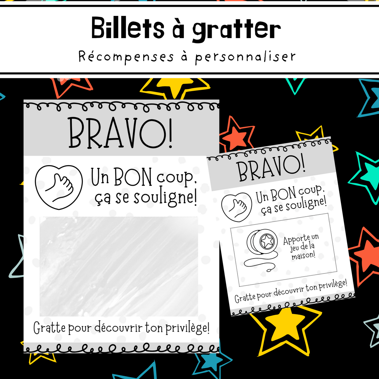 Récompenses - Billets à gratter