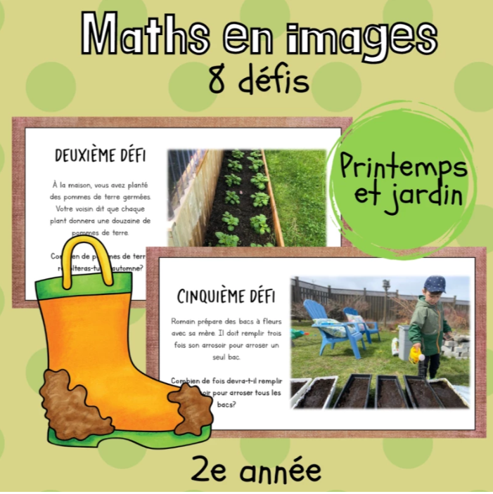 Maths par l'image - Jardinage (2e)