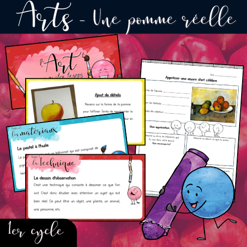 Art en quatre temps - Une pomme réelle (1er cycle)