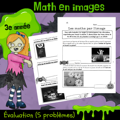 Évaluation - Maths par l'image - Halloween (3e)