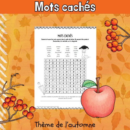 Mots cachés - L'automne