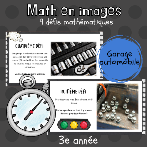 Maths par l'image - Garage automobile (3e)